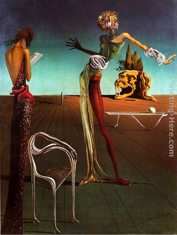 Woman with a Head of Roses painting - Salvador Dali Woman with a Head of Roses art painting